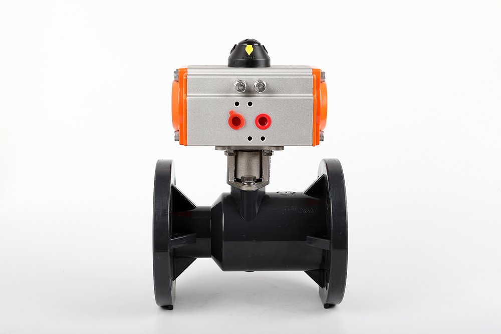 两当气动法兰一体球阀